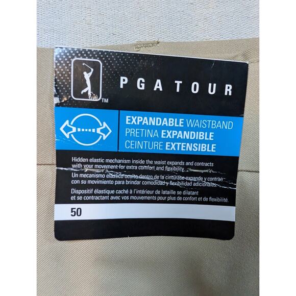 PGA TOUR Khaki Golf Shorts Size 50 NWT Golf Stretch Expandable UV50 - Picture 4 of 4